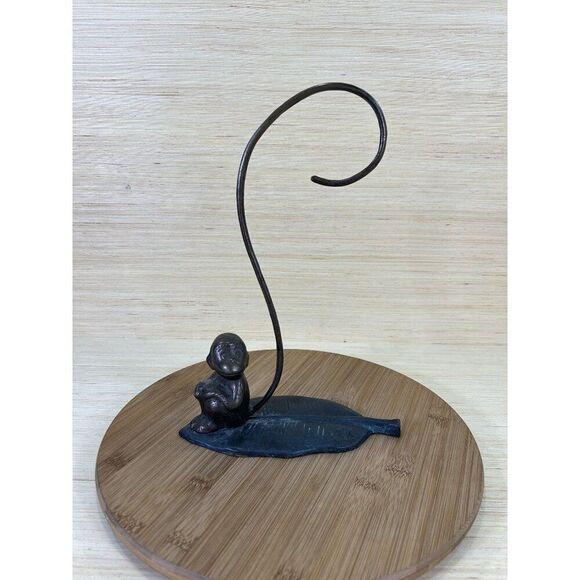 VTG Monkey Leaf Cast Iron Banana Hanger 12" - Picture 1 of 5